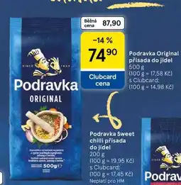 Tesco Podravka Original přísada do jídel nabídka