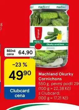 Tesco Machland Okurky Cornichons nabídka