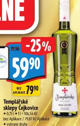 Albert Templářské sklepy Čejkovice nabídka