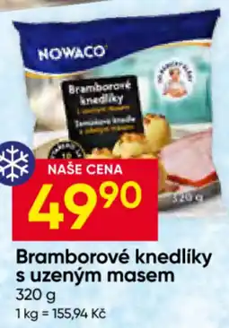 Hruška Nowaco bramborové knedlíky s uzeným masem nabídka