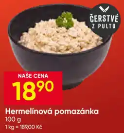 Hruška Hermelínová pomazánka nabídka
