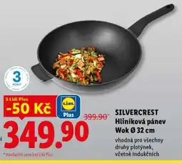 Lidl Silvercrest Hliníková pánev Wok Ø 32 cm nabídka