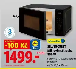 Lidl SILVERCREST Mikrovlnná trouba 800 W nabídka