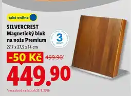 Lidl SILVERCREST Magnetický blok na nože Premium nabídka