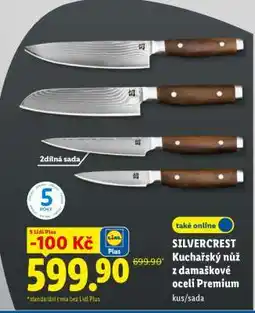 Lidl SILVERCREST Kuchařský nůž z damaškové oceli Premium nabídka