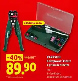 Lidl PARKSIDE Krimpovací kleště s příslušenstvím nabídka