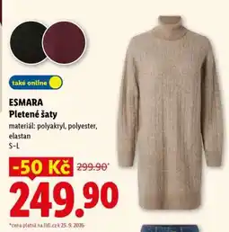 Lidl ESMARA Pletené šaty nabídka