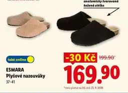 Lidl ESMARA Plyšové nazouváky nabídka