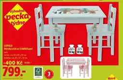 Lidl LUPILU Dětský stůl se 2 židličkami nabídka