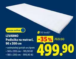 Lidl LIVARNO Podložka na matraci, 90 x 200 cm nabídka