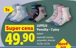 Lidl LUPILU Ponožky – 3 páry nabídka