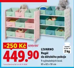 Lidl Livarno Regál do dětského pokoje nabídka