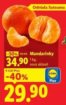 Lidl Mandarinky nabídka