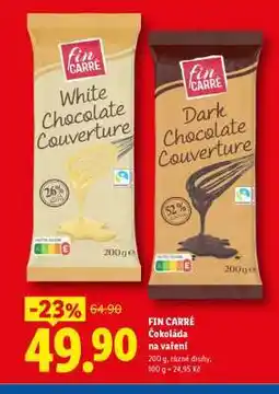 Lidl Fin Carre Čokoláda na vaření nabídka