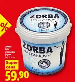 Lidl ZORBA Bílý smetanový jogurt nabídka