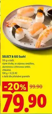 Lidl Select & Go Sushi nabídka