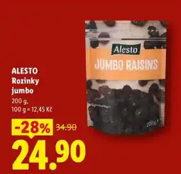 Lidl ALESTO ROZINKY JUMBO nabídka