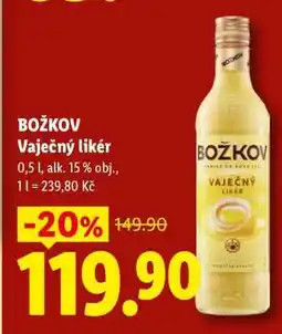 Lidl Božkov Vaječný likér nabídka
