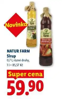 Lidl Natur Farm sirup nabídka