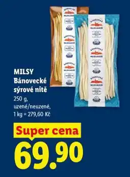 Lidl Milsy Bánovecké sýrové nitě nabídka