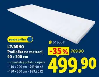 LIVARNO Podložka na matraci, 90 x 200 cm