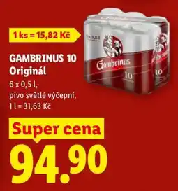 Lidl Gambrinus 10 Originál nabídka