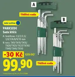 Lidl PARKSIDE Sada klíčů nabídka