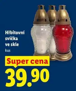 Lidl HŘBITOVNÍ SVÍČKA VE SKLE nabídka