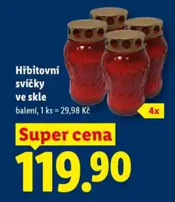 Lidl HŘBITOVNÍ SVÍČKY VE SKLE nabídka