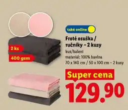 Lidl Froté osuška / ručníky – 2 kusy nabídka