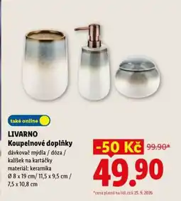 Lidl LIVARNO Koupelnové doplňky nabídka