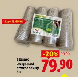 Lidl BIOMAC Energo Hard dřevěné brikety nabídka