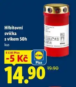 Lidl Hřbitovní svíčka s víkem 50h nabídka