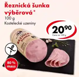 CBA Kostelecké uzeniny řeznická šunka výběrová nabídka