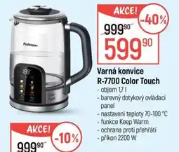 Globus Rohinson varná konvice R-7700 Color Touch nabídka