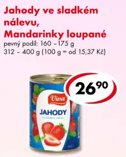 CBA Viva jahody ve sladkém nálevu nabídka