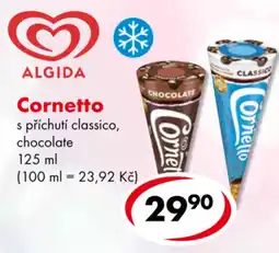 CBA Algida cornetto s příchutí classico, chocolate nabídka