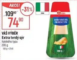 Globus Váš výběr extra tvrdý sýr italského typu nabídka