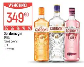 Globus Gordon's gin nabídka