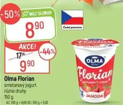 Globus Olma Florian smetanový jogurt různé druhy nabídka
