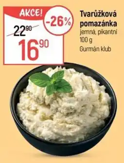 Globus Gurmán klub tvarůžková pomazánka jemná pikantní nabídka