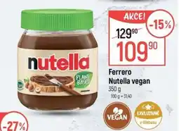 Globus Ferrero Nutella vegan nabídka