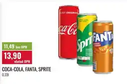 Ratio Coca-Cola, Fanta, Sprite nabídka