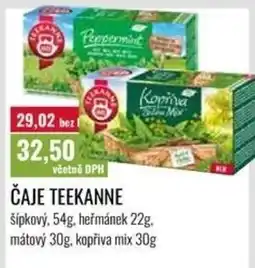 Ratio Čaje TeeKanne nabídka