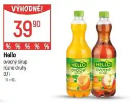 Globus Hello ovocný sirup nabídka