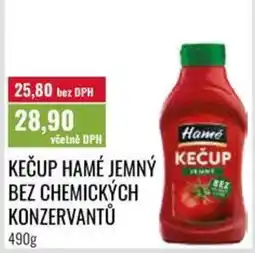 Ratio Hamé kečup jemný bez chemických konzervantů nabídka