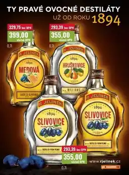 Ratio R Jelinek slivovice nabídka