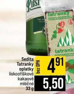 Jip Sedita Tatranky oplatky liskooříškové kakaové mléčné nabídka