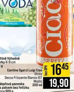 Jip Cantine Sgarzi Luigi Ciao Sfritz Secco Frizzante Bianco IGT Mojito nabídka