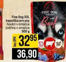 Jip Fine Dog XXL kapsička pro psy hovězí v omáčce zvěřina v omáčce nabídka
